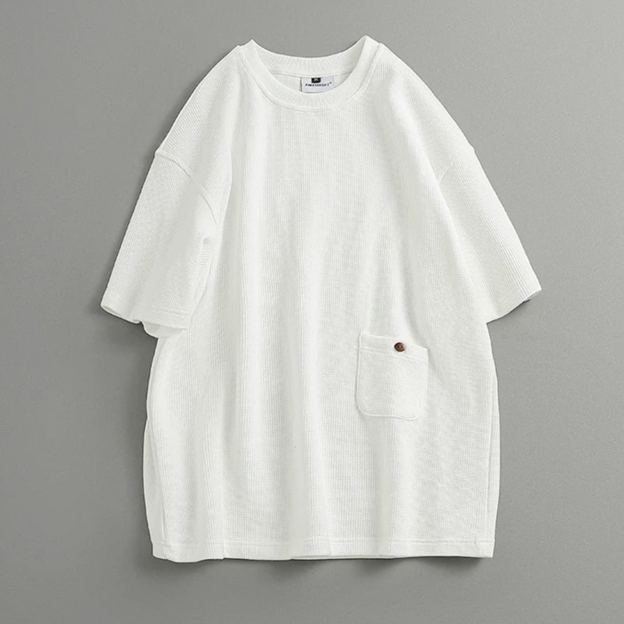 Waffle crew neck short sleeve tee 2colors 00181