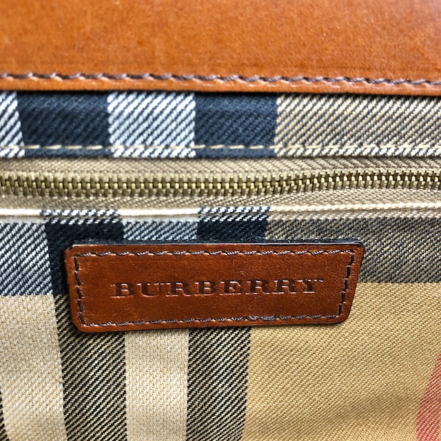 BURBERRY バーバリー ショルダーバッグ ブブラウン ロゴ レザー フロントバックル 66nxby