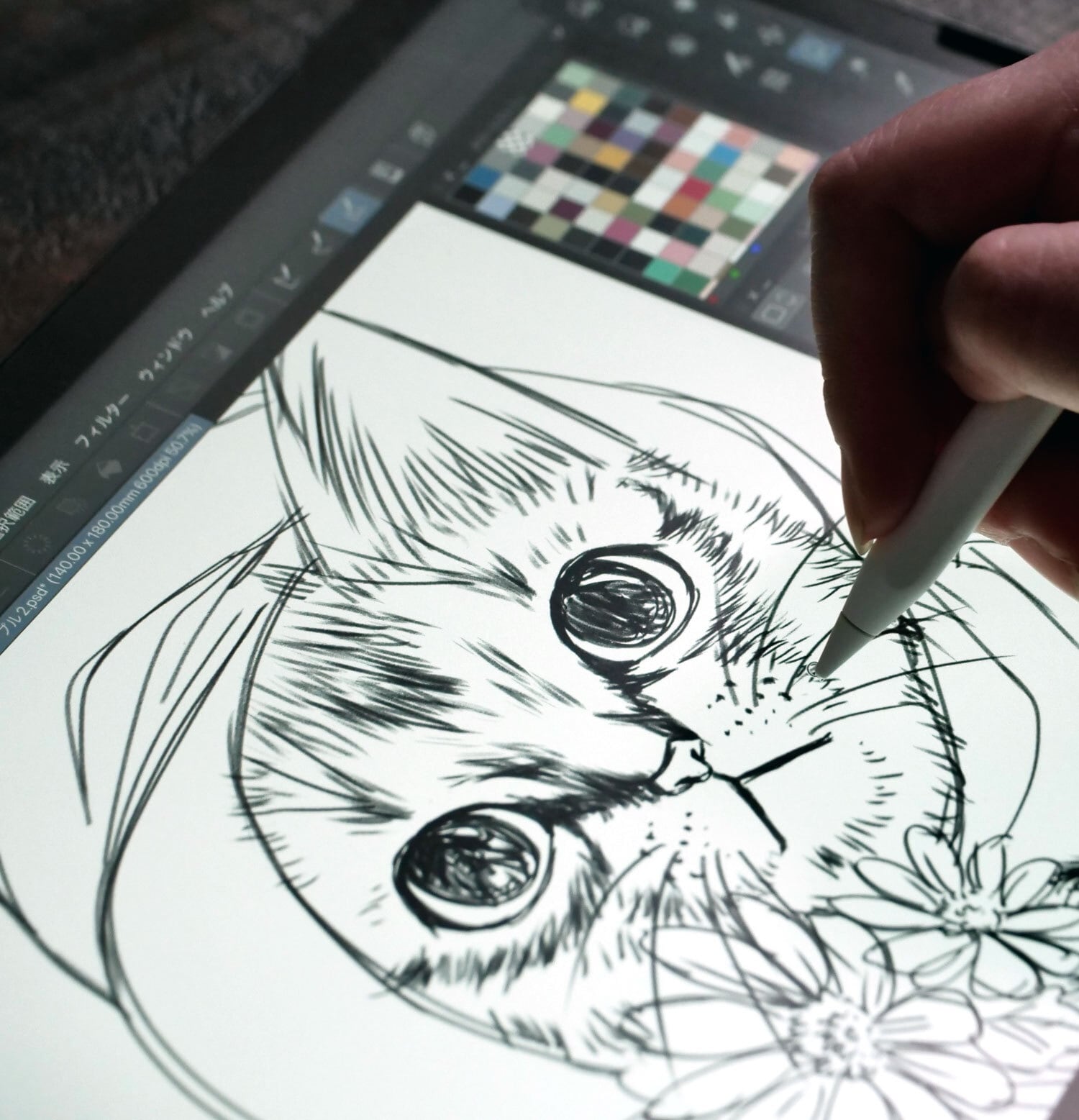 おしゃまなうちの子』イラスト原画/つけペン画 A5 サイズ 210 mm x 148