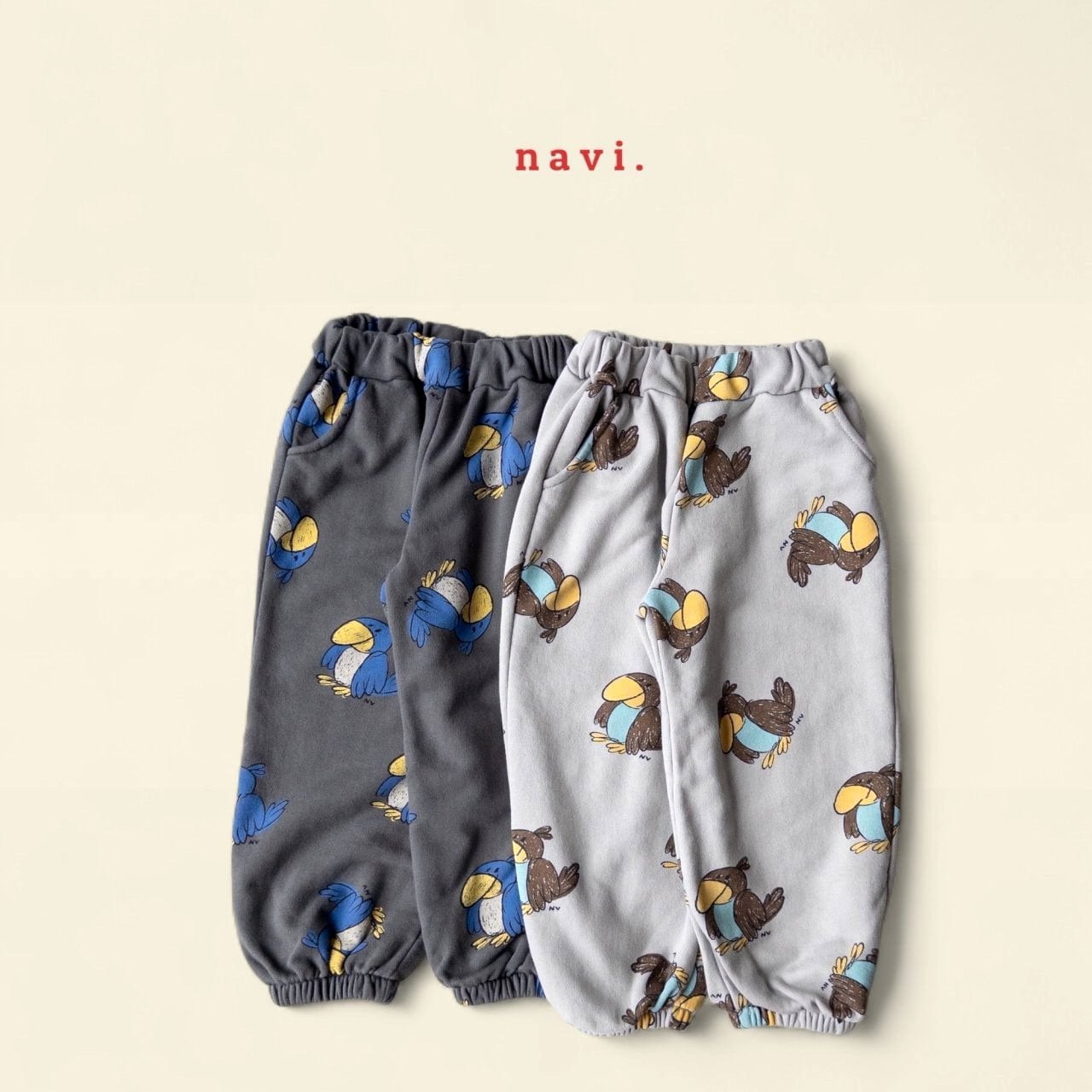 «Sold out»«ジュニアサイズあり»«navi» バードジョガーパンツ 2colors