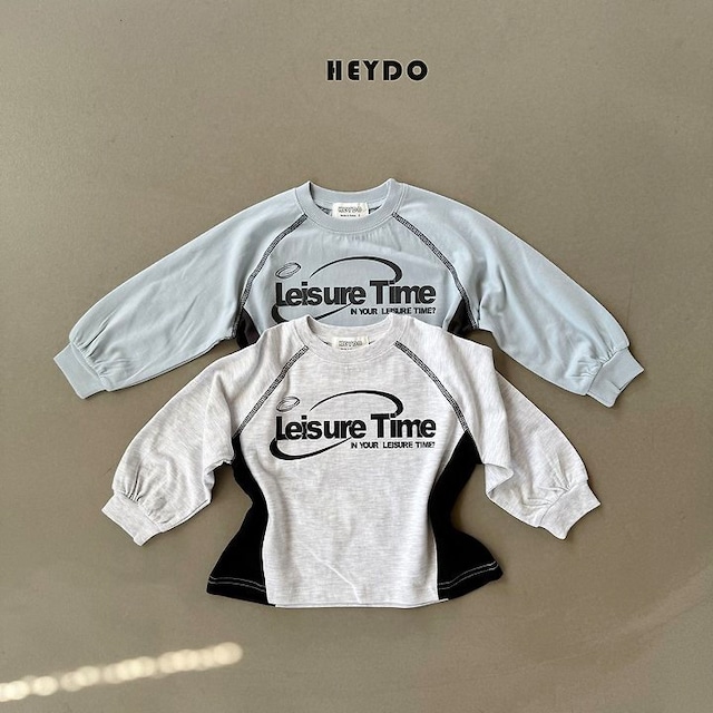 【取寄】heydo|time color block tee|タイム配色T|S-JL|kids&jr|26 autumn