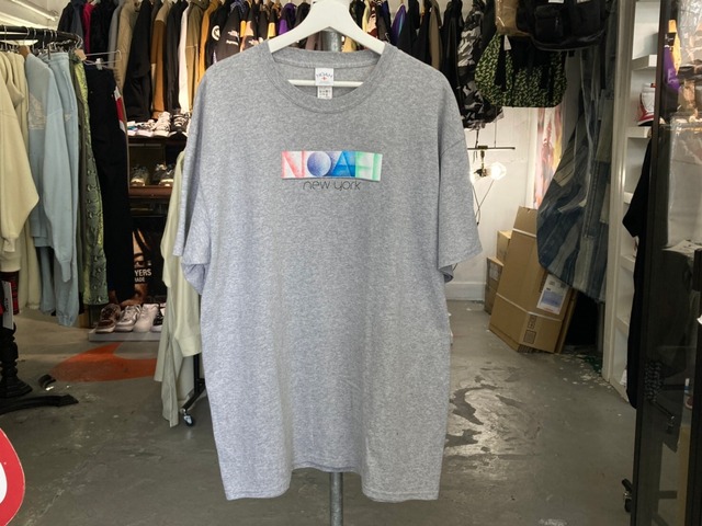 NOAH NYC BOX LOGO SS TEE GREY XL 42448