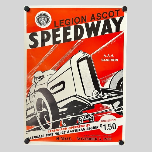 [M1324] Vintage 1970's スピードウェイ ポスター