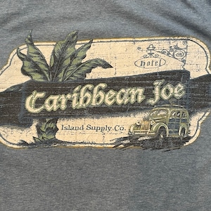 【CaribbeanJoe】ワンポイント バックプリント Tシャツ 半袖 XL ビッグサイズ US古着 アメリカ古着