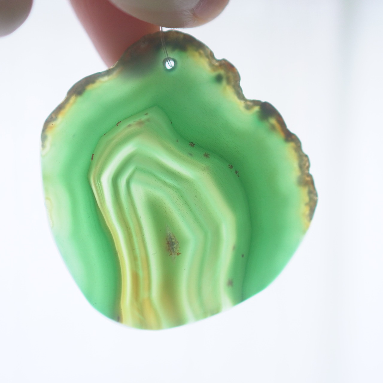 Memory Green - アゲートヒーリングチャイム / Agate Sun Catcher Wind Chime 349