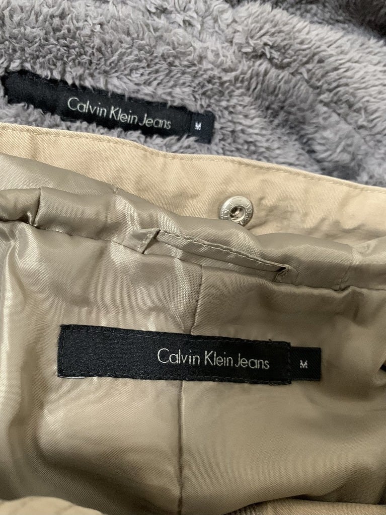Design Hooded Long Coat with Reversible Liner Vest "Calvin Klein"