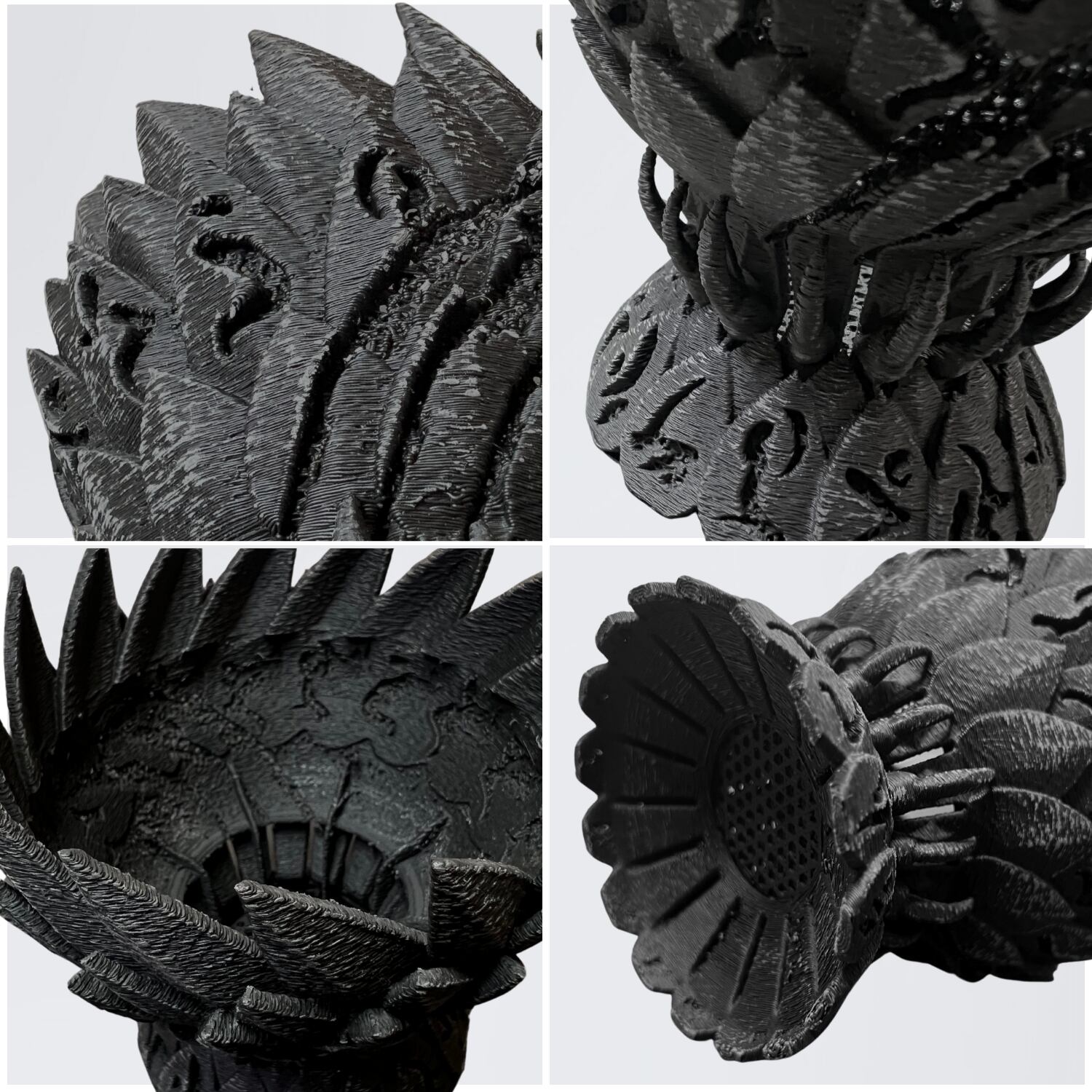 受け皿セット】 朱雀鉢 観葉植物 鉢 3Dプリント鉢 アガベ鉢 植木鉢 3D