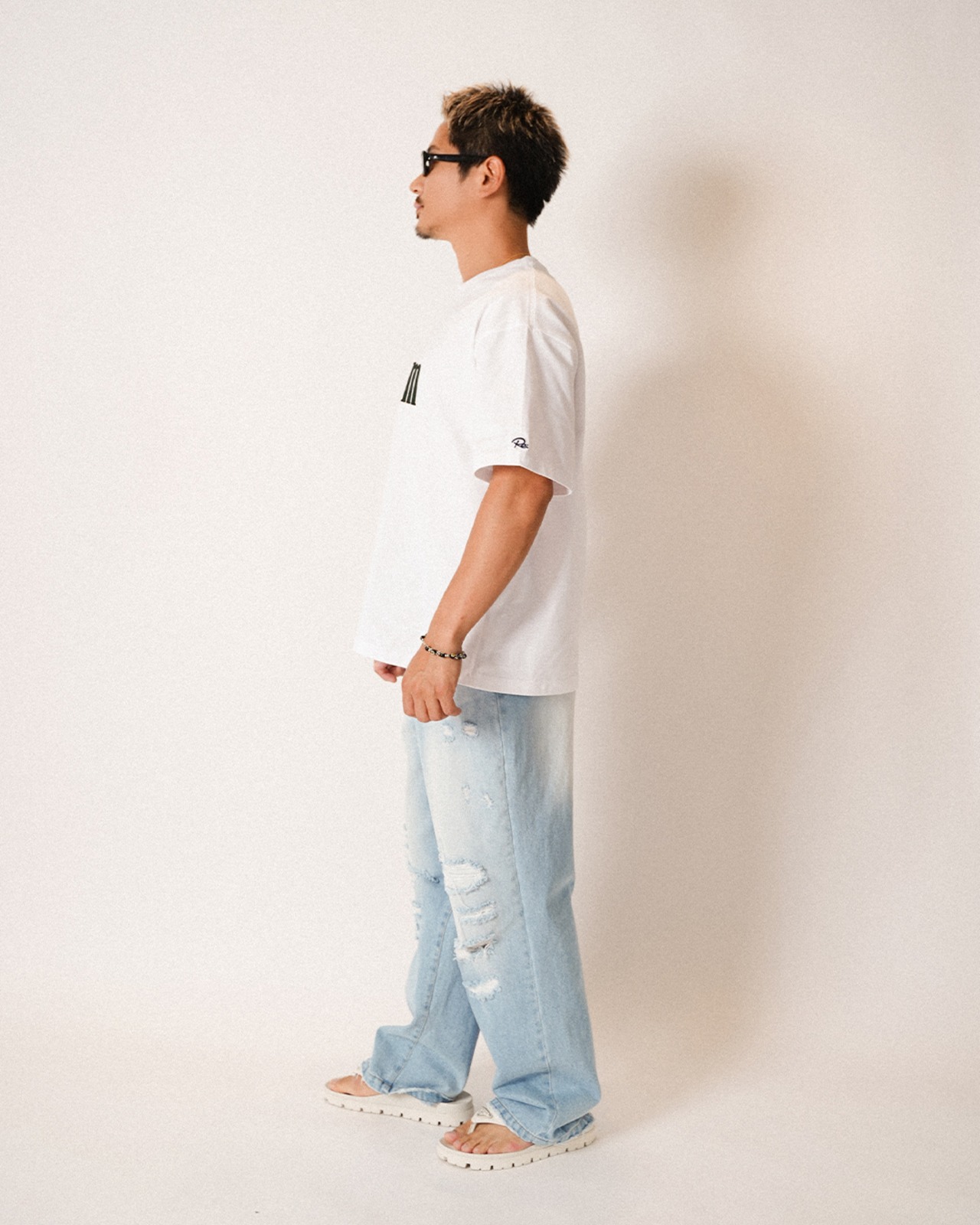【#Re:room】COLOR LOGO EMBROIDERY T-SHIRTS［REC898］