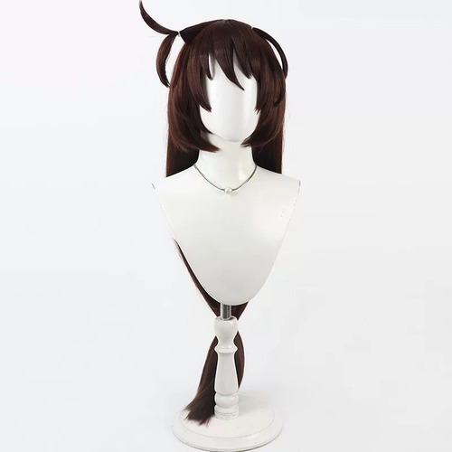 コスプレ耐熱ウィッグ ブラウン ロング キャラクターウィッグ ★忍たま乱太郎/半子 土井半助 等 ★受注品★