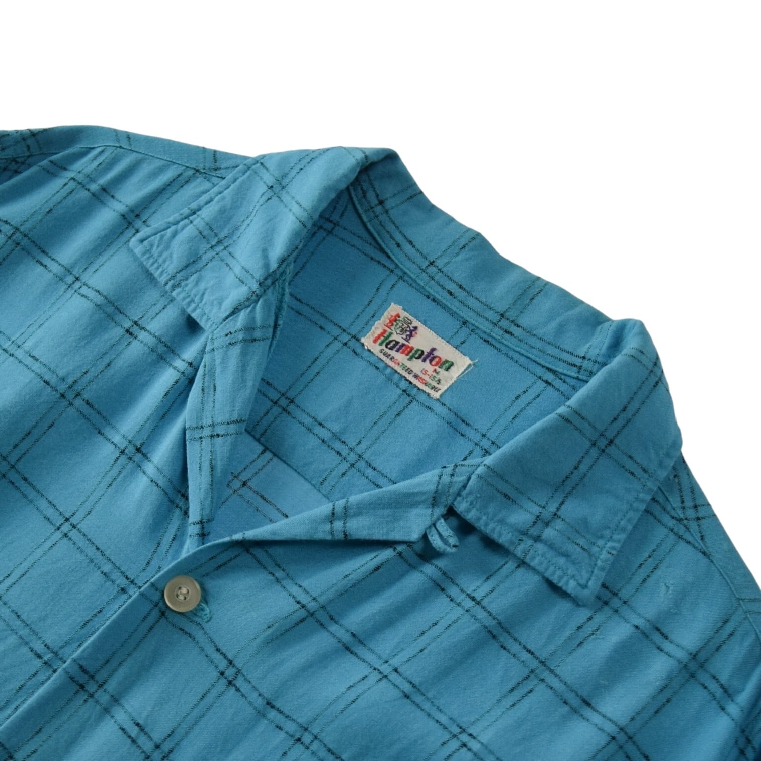 1950's - 1960's Vintage Open Collar Rayon Shirt / 50年代〜60 1950's - 1960's Vintage Open Collar Rayon Shirt / 50年代〜60
