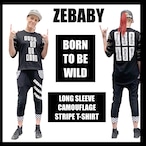 ZEBABY BORN TO BE WILD CAMOUFLAGE STRIPE T-SHIRT　（税込）