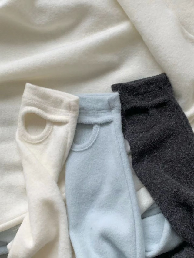 (即納) LIFFEY / Wool half turtle nack tee 2color