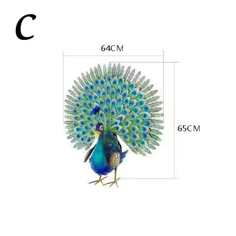 孔雀 ピーコック 羽根 尾 綺麗 美しい 置物 おしゃれ 屋外 庭 ベランダ