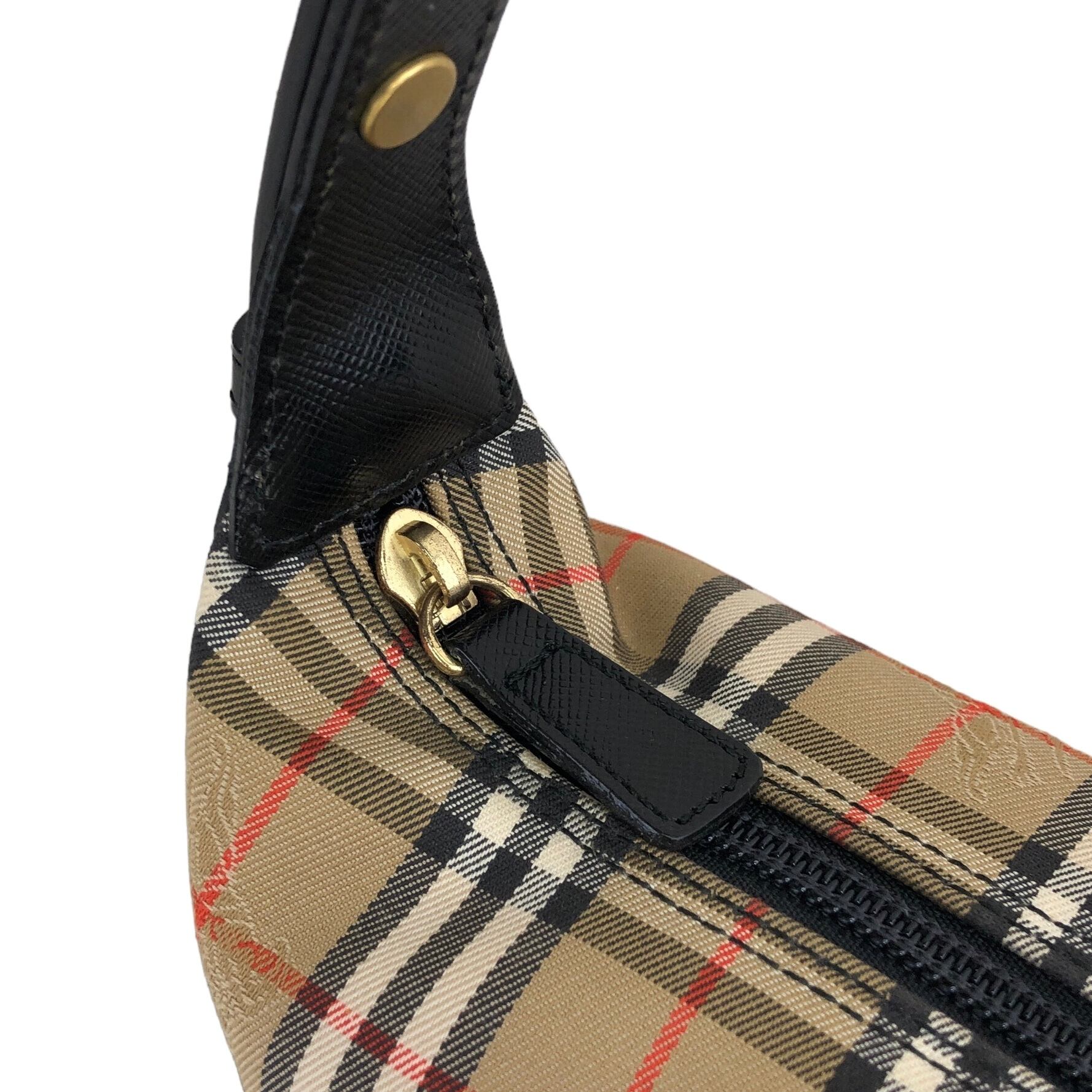 BURBERRY バーバリー ノバチェック ハンドバッグ ベージュ ロゴ