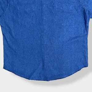 【Wrangler】ウエスタンデニムシャツ デニムシャツ ウエスタンシャツ ショルダーヨーク フラップポケット XL ビッグシルエット ラングラー 胸パッチ us古着
