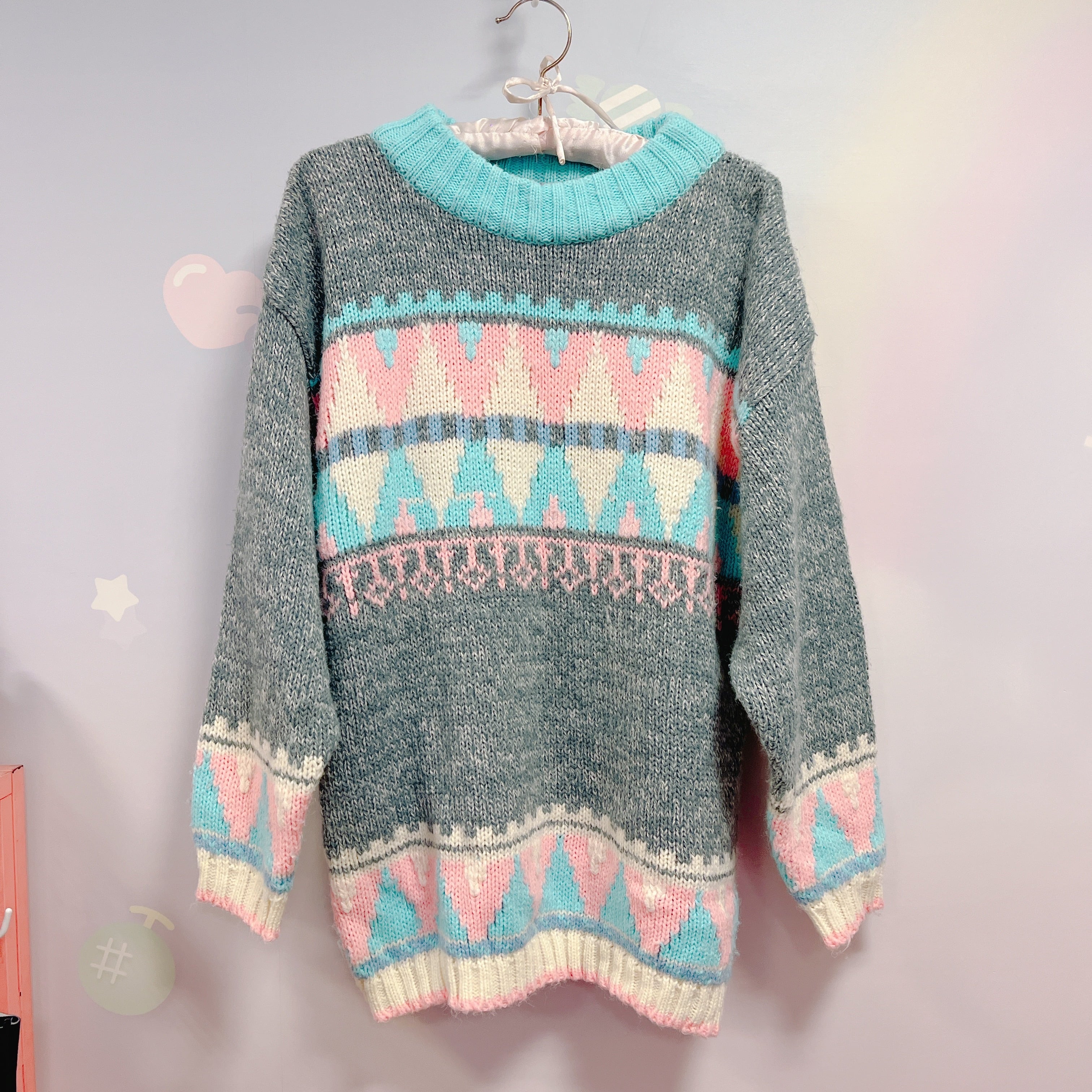 タグ付き ジオメトリックナイロンセットアップ USAファンシー古着 spank タグ付き ジオメトリックナイロンセットアップ USAファンシー古着 spank