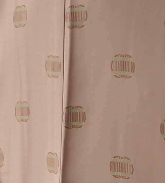 【袷羽織】白茶色　変わり丸文　袷羽織