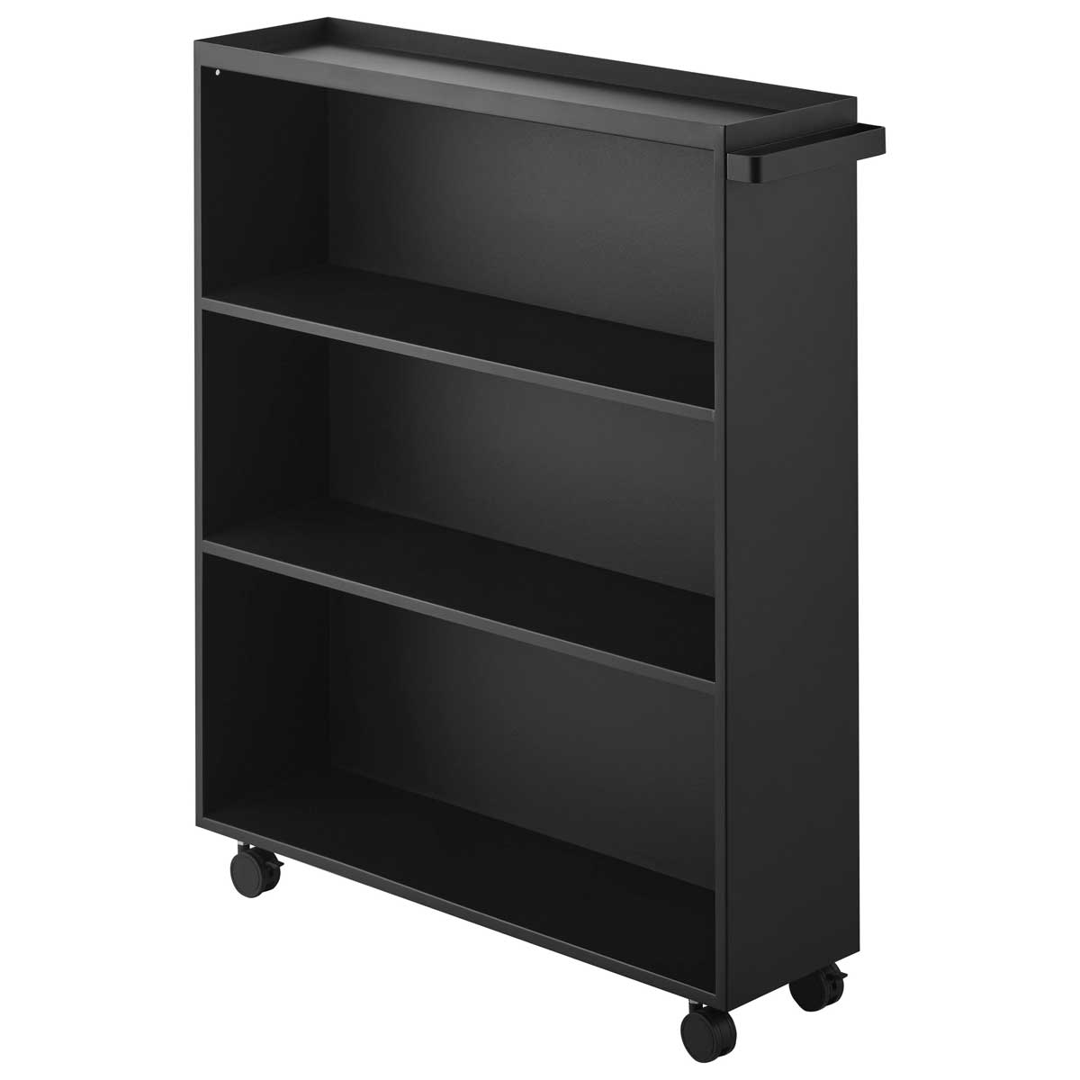 山崎実業(Yamazaki)ハンドル付き隠せる コミックラック ブラック1486 tower 山崎実業 ハンドル付き隠せるコミックラック タワー 1485 1486