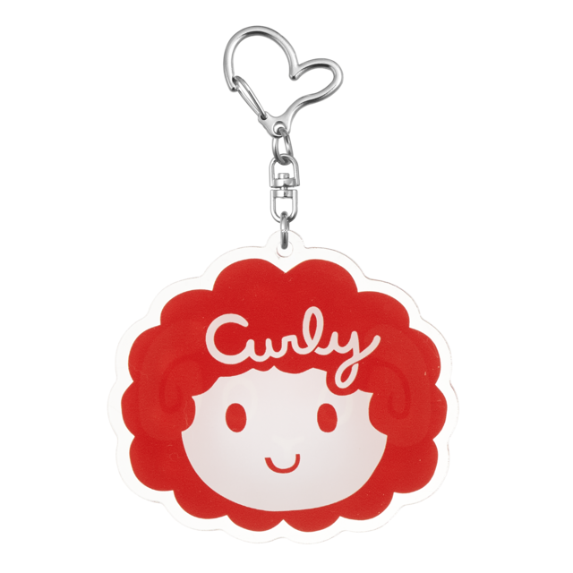 【天パの証】Curly Icon Keyholder