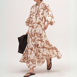 バルーンスリーブデザインワンピース　00924