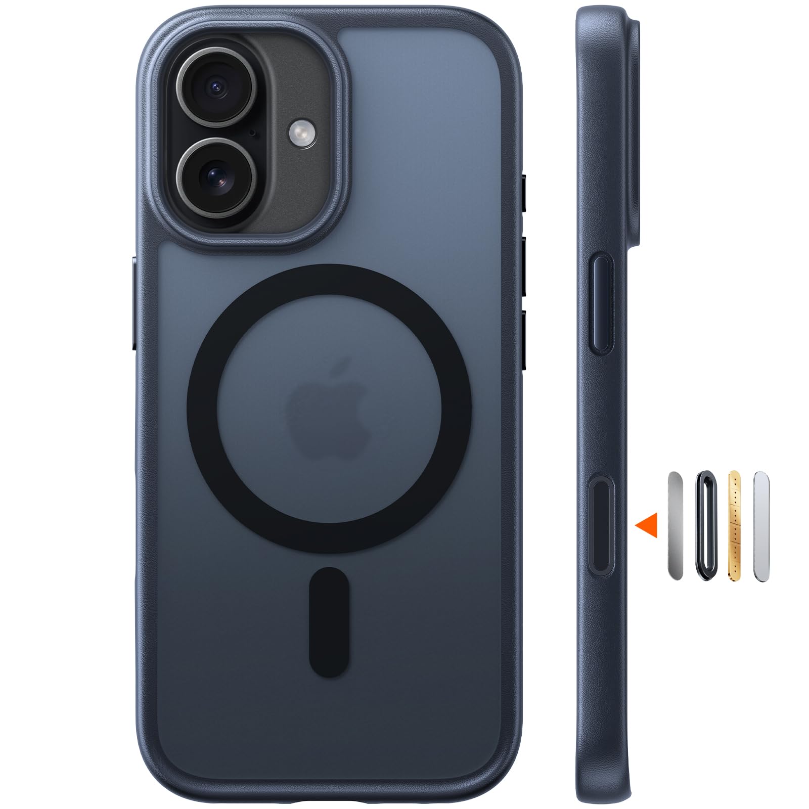 TORRAS iPhone 17 用ケース 【米軍進化耐衝撃・高性能Magsafe対応】指紋防止 黄変防止 米軍保護工学 マグネット搭載 衝撃吸収 頑丈 カメラコントロールボタン付き ストラップホール 半透明 Guardian-Mag ブラック