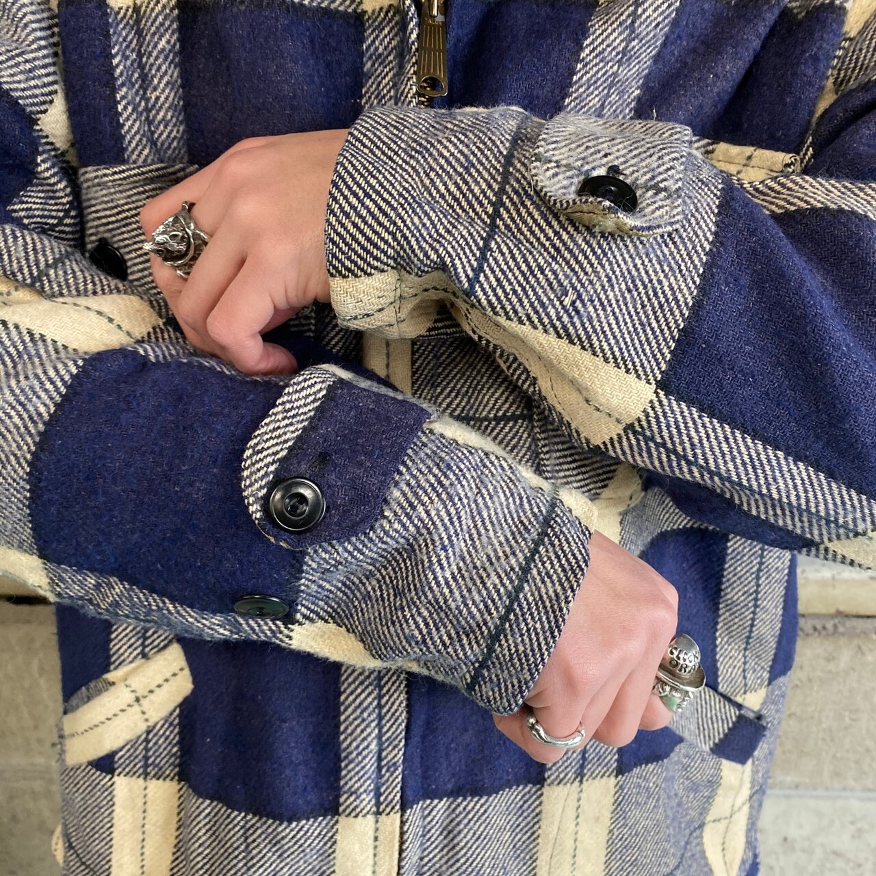 60年代 ビンテージ Sportswear Sears シアーズ チェック柄 ウール 