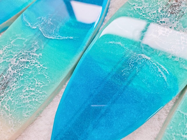 167.オーシャンレジンアート サーフボード型パネル 28㎝