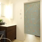 【受注生産】 のれん コンストラクト 幅85ｘ丈150cm