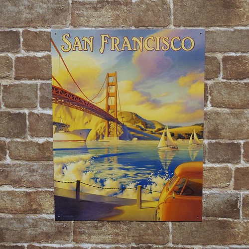 ゴールデン・ゲート・ブリッジ (SAN FRANCISCO)アメリカンブリキ看板