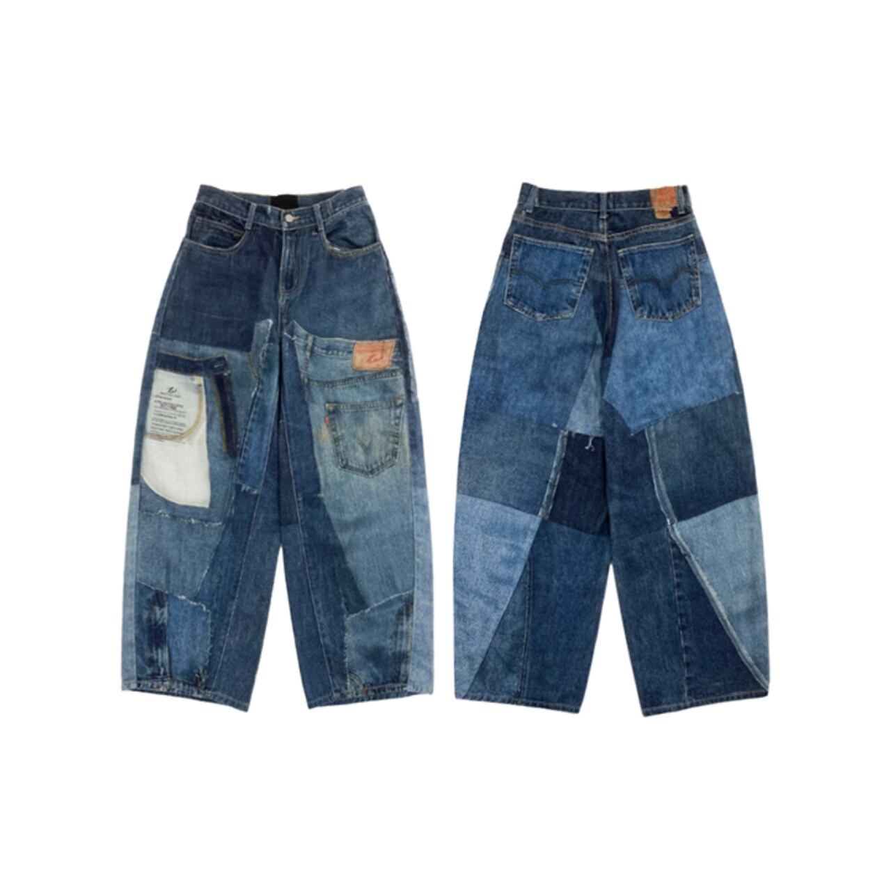 RHヴィンテージ Vintage パッチワーク デザイン デニムパンツ 古着 Y2K 