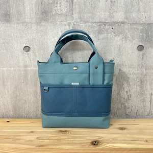 当店人気No.1.▽Bi Color Tote "M"【アイスグレー×ブルーグレー】