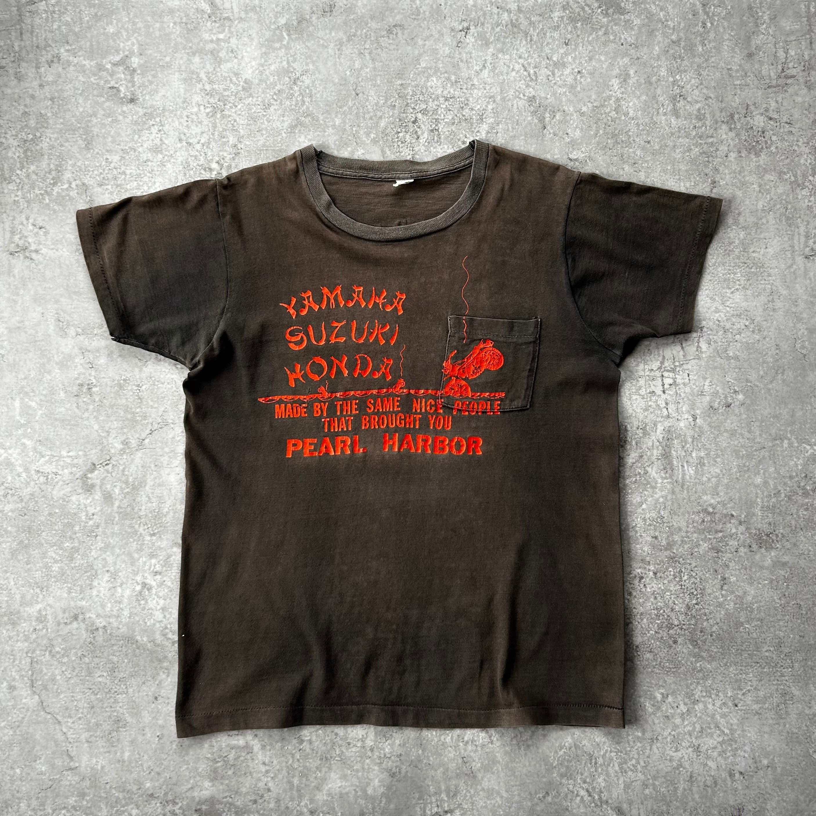 80s ハーレーダビッドソン ポケtシャツ USA製 L フェードネイビー 80s ハーレーダビッドソン ポケtシャツ USA製 L フェードネイビー