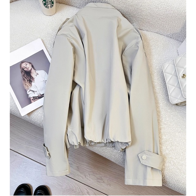 【ドロップショルダーターンナップジャケット】P02117