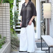 Geoffrey Beene cross line rayon open collar shirt