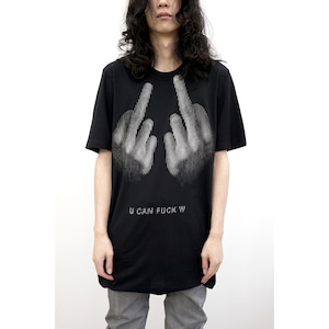 [11 BY BORIS BIDJAN SABERI] (イレブンバイボリスビジャンサベリ) TS5-F1101 T-SHIRT / MIDDLEFINGERS / OBJECT DYE