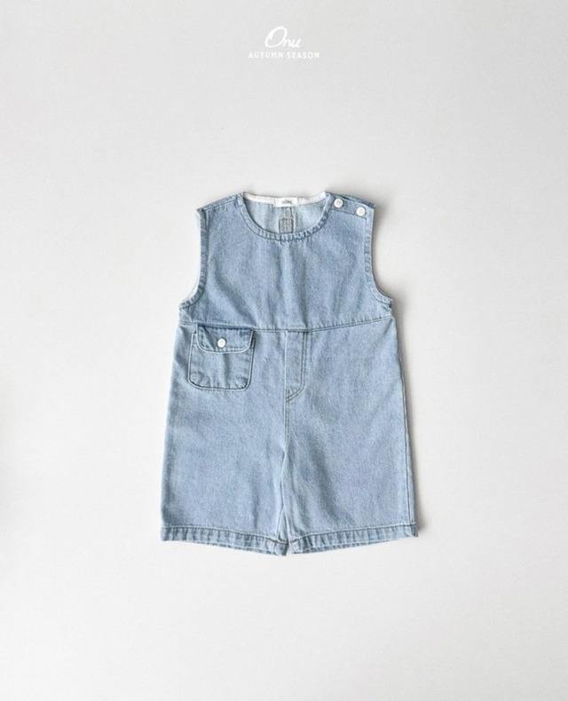 デニムサロペットロンパー