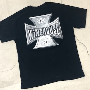 ⊕KEN'S WINEHOUSE TEE L "ブラック,両面プリント"