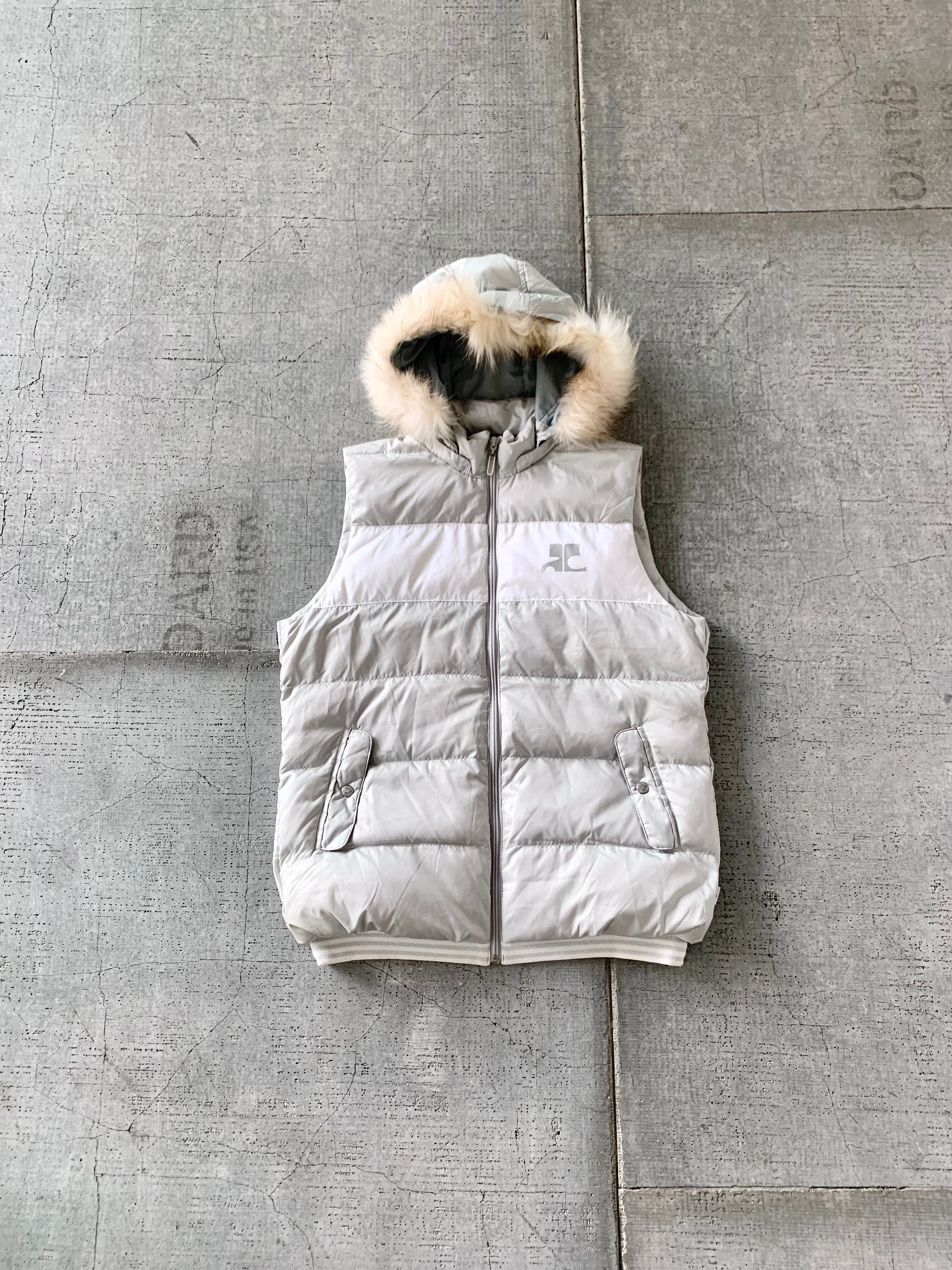 クレージュ courreges ダウンベスト Courrèges Fur down vest | looseball