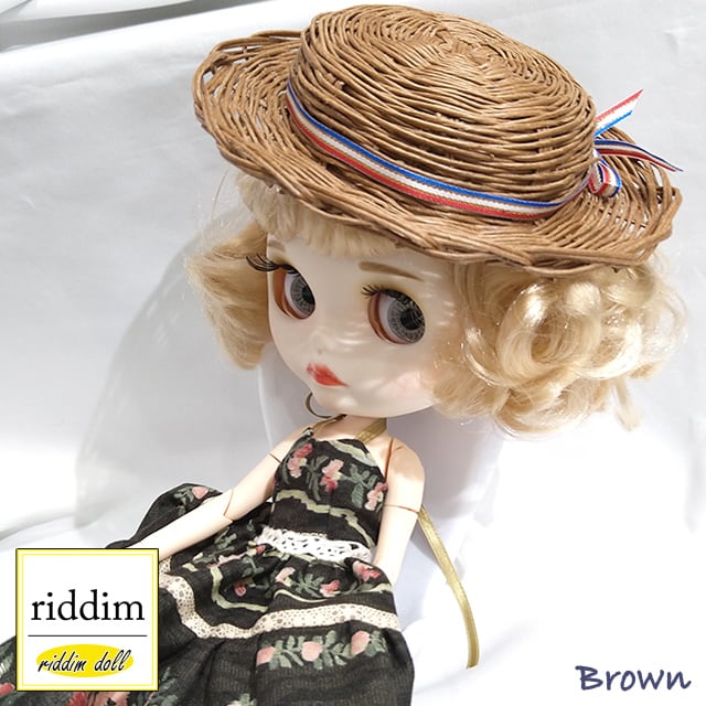 麦わら帽子 [ riddim doll ] カンカン帽 / ハット / ナチュラル