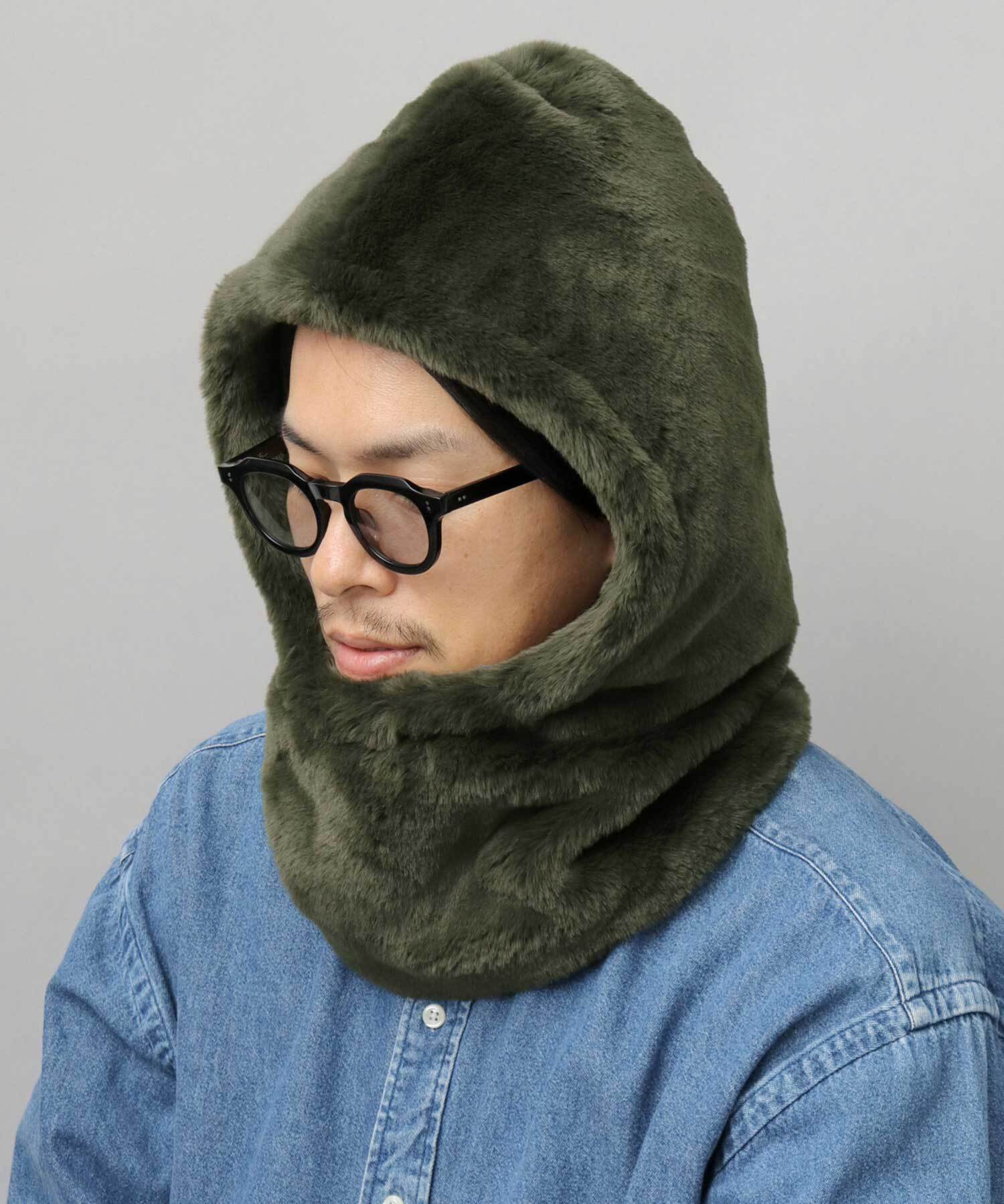 HDT-084 フェイクファー ビッグシルエット フーディー / ビッグフード