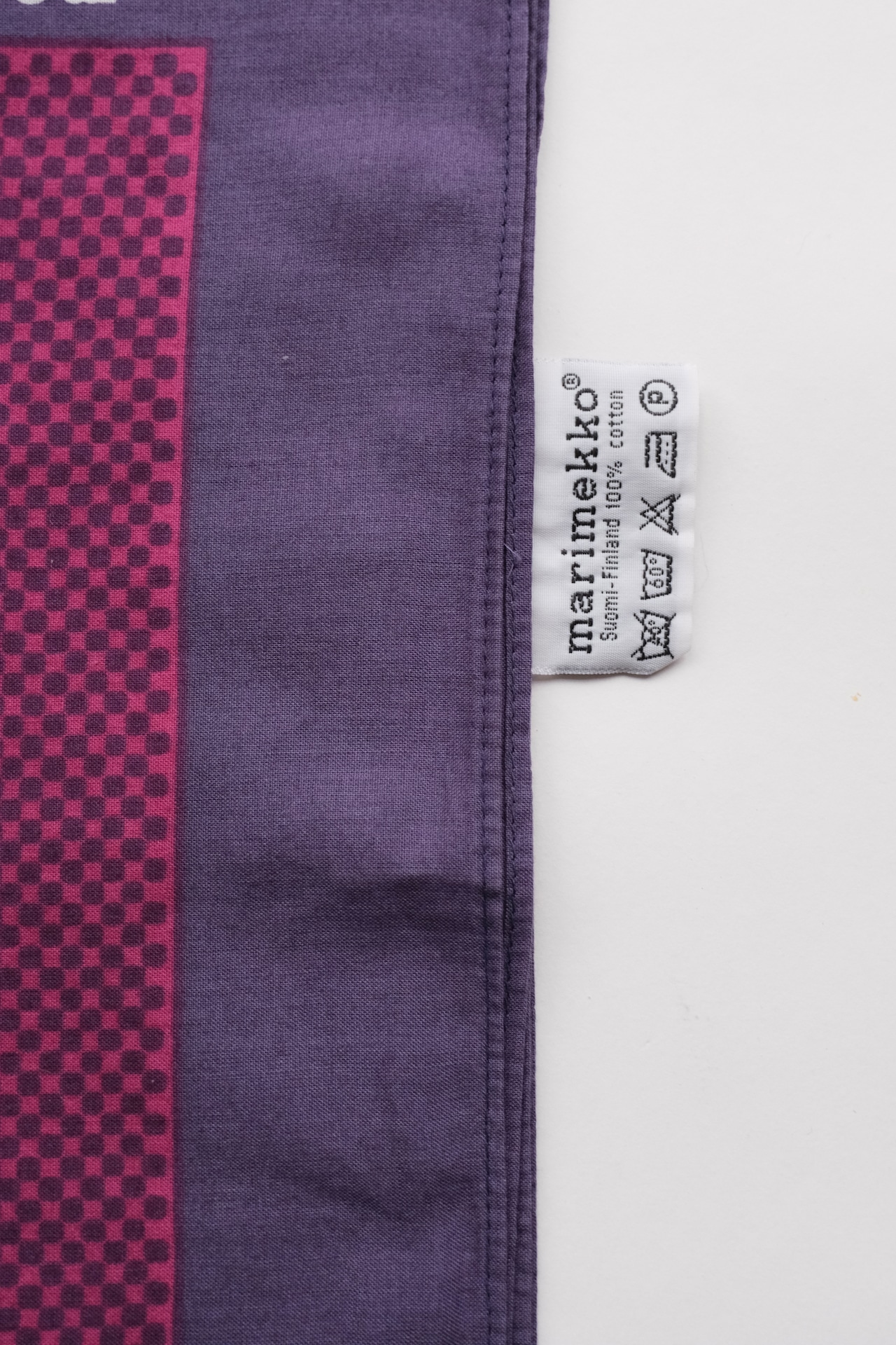 Marimekko smoky purple geometric cotton scarf