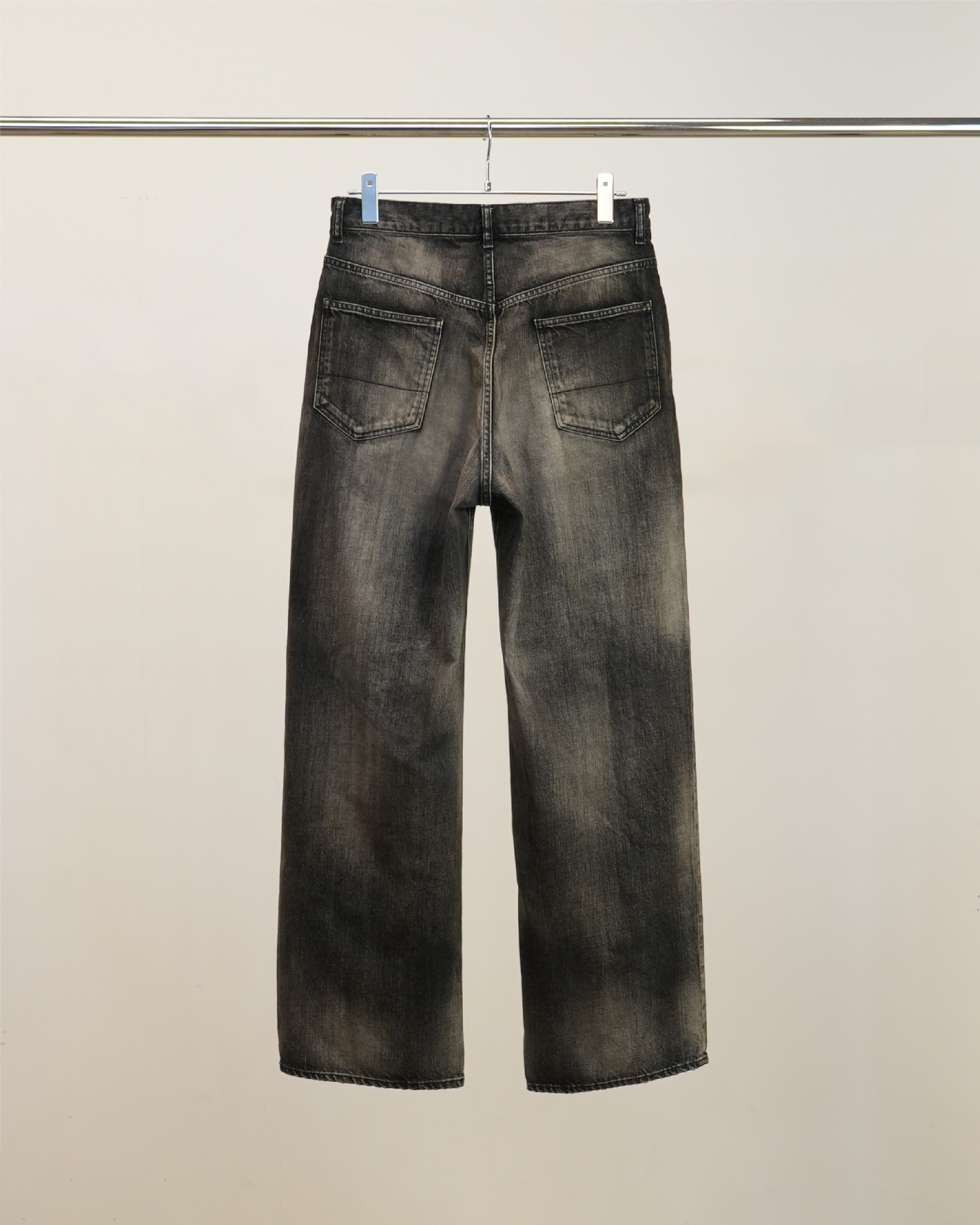 正規品」 ANCELLM / BLACK STRAIGHT 5P DENIM PANTS 【公式通販】