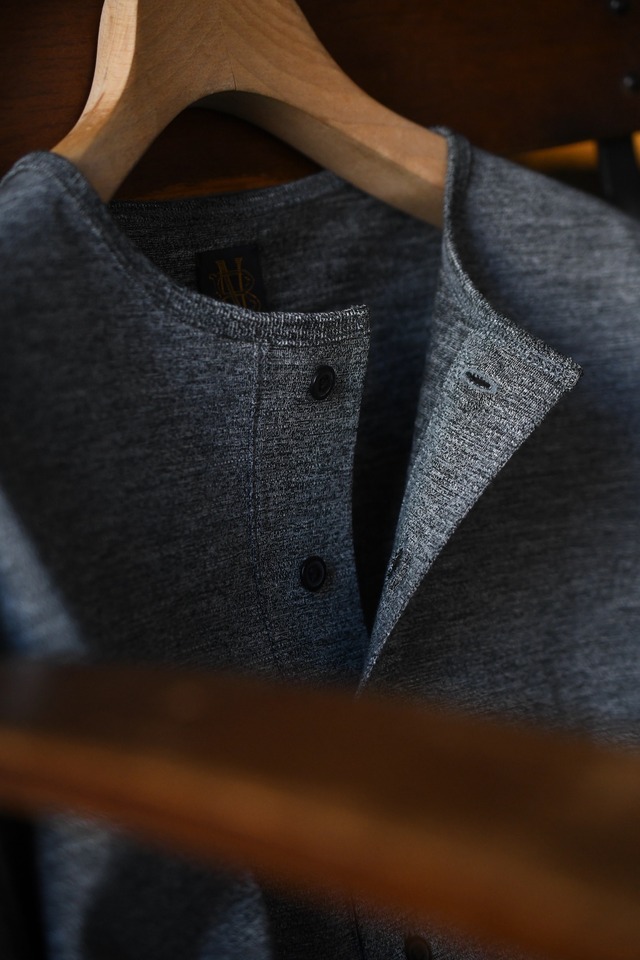 BATONER / SLUB MIX SLEEPING LONG SLEEVE T-SHIRT ( Ivory×Black )