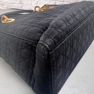 DIOR ディオール カナージュ キャンバス ハンドバッグ 黒 A-13760