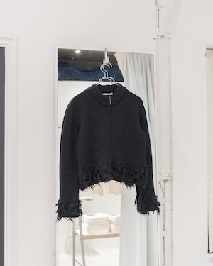 Knit Frill Design Jacket / made in ITALY