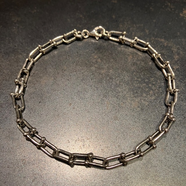 40s 50s VINTAGE ID PLATE BRACELET -SILVER925- IDブレスレット 