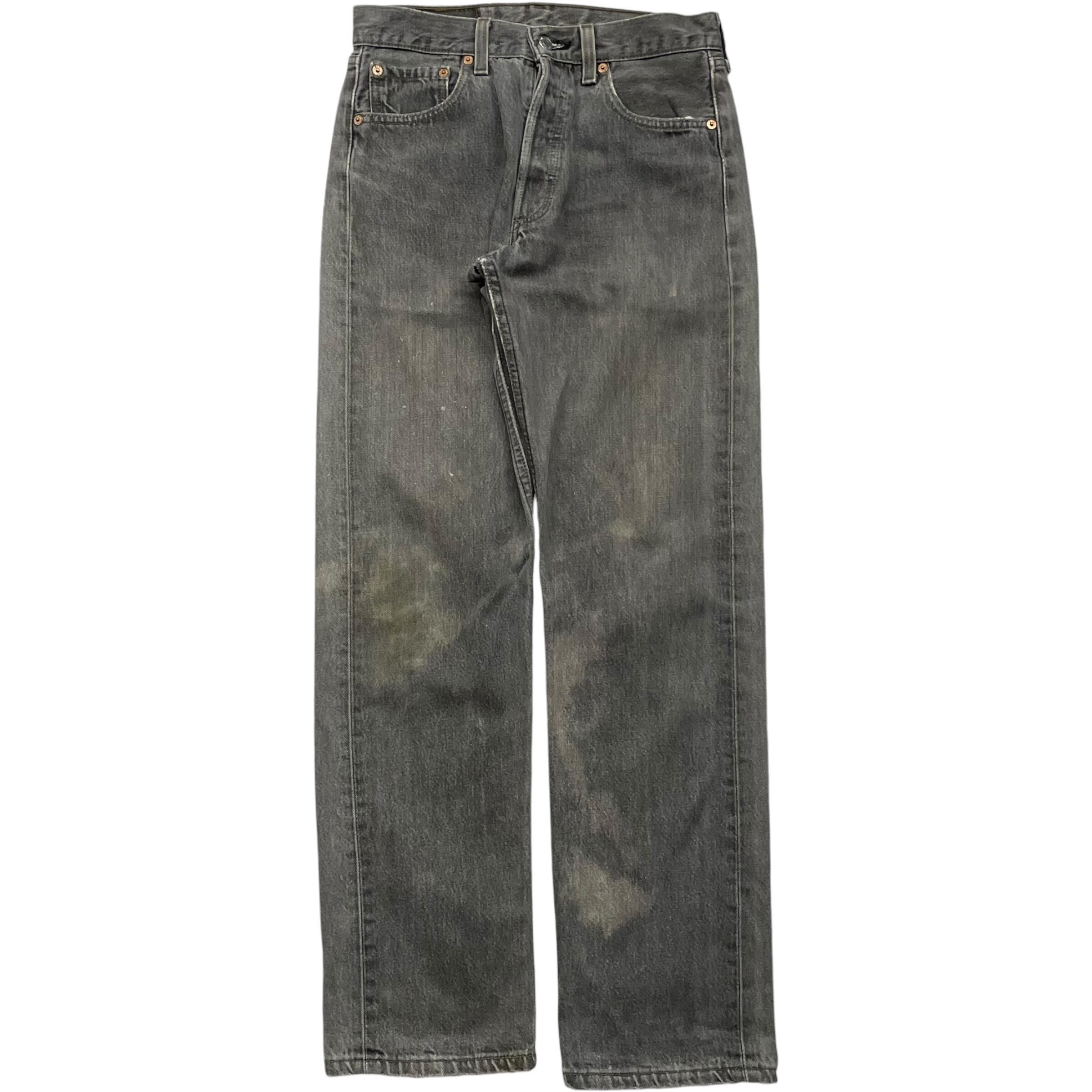 《実寸W29L29》 Levi's リーバイス 501 先染め ブラックデニム USA製 90年代 vintage no.4811