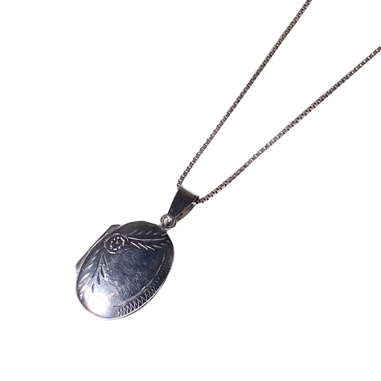 vintage engraved silver rocket pendant necklace