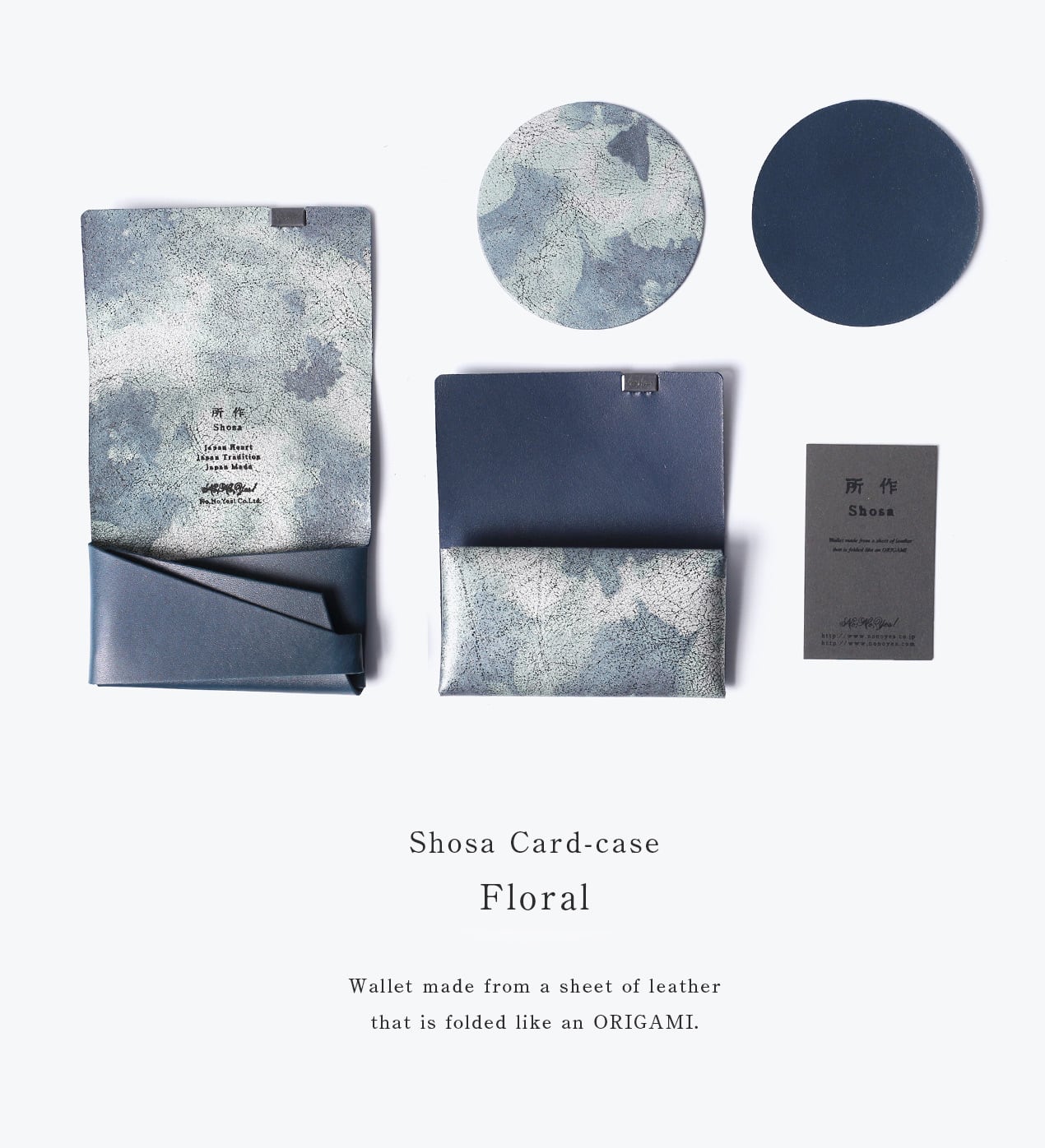 睡蓮画 フローラル（＆ネイビー）カードケース | 所作 Shosa