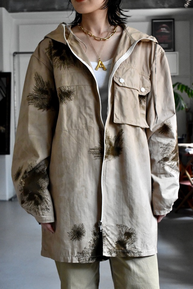80‘s “Germany army“ snow camo reversible parka“dyed beige“